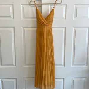 Yellow pleated dress! Worn once, perfect for spring/summer wedding guest dress